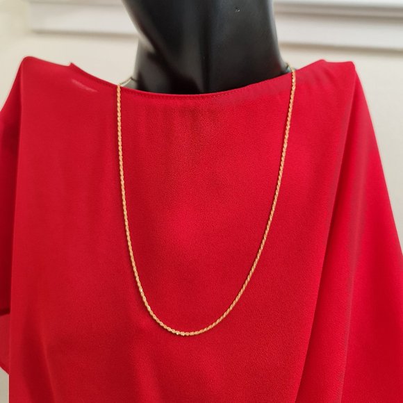 Twisted gold necklace 18k - Picture 12 of 14